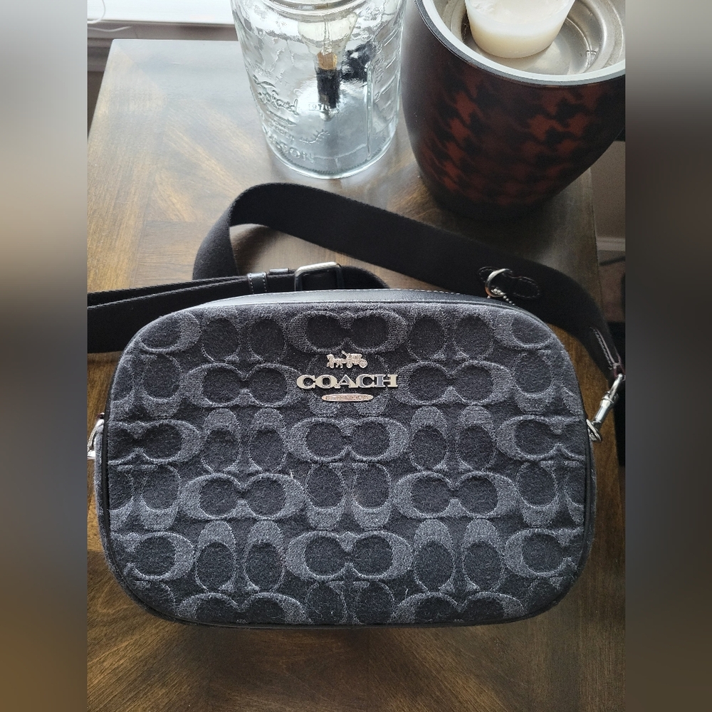 Coach Signature Jacquard Camera Crossbody Bag